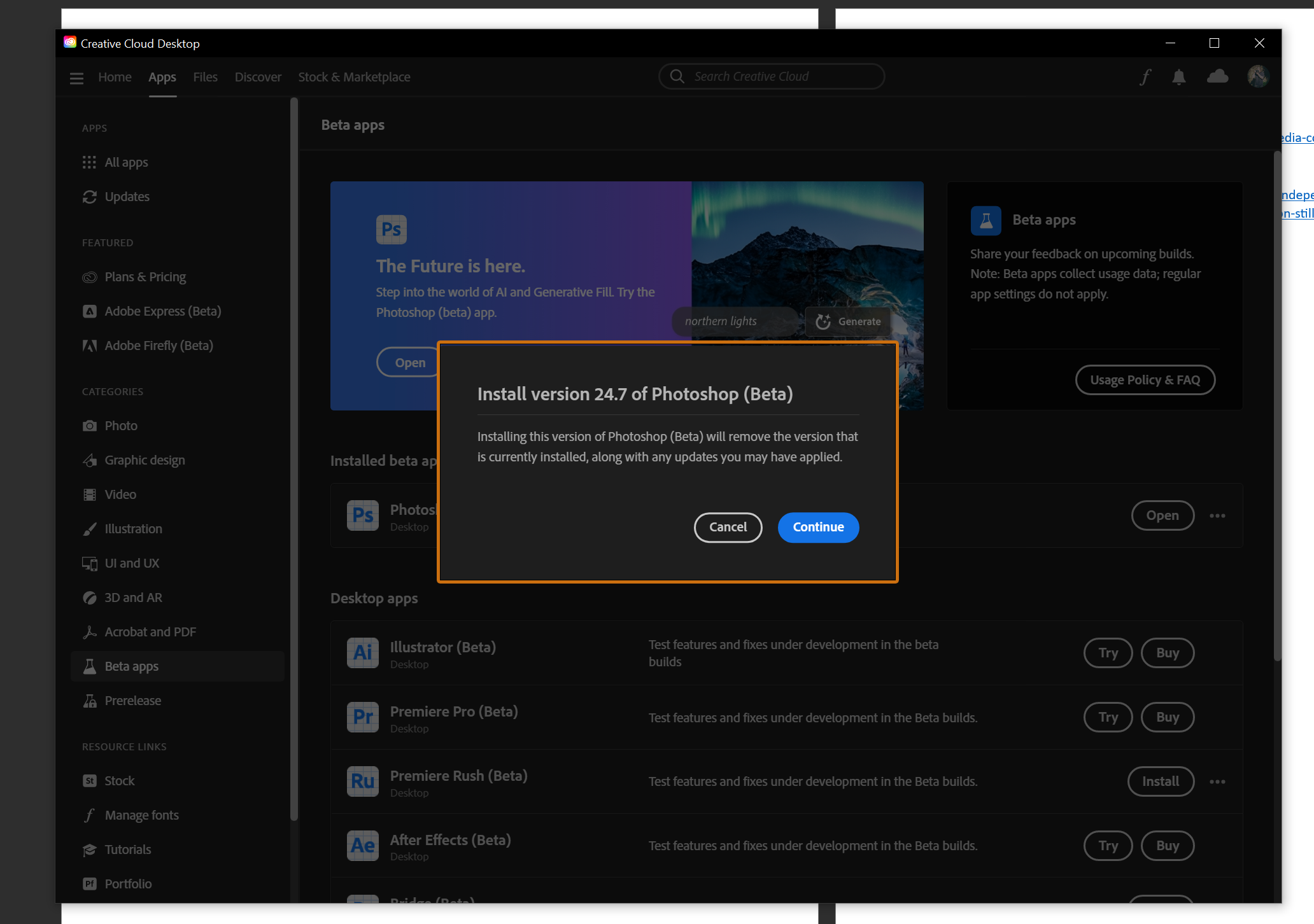 Install version 24.7 of Photoshop (Beta) to fix Lightroom error Install version 24.7 of Photoshop (Beta) to fix Lightroom error