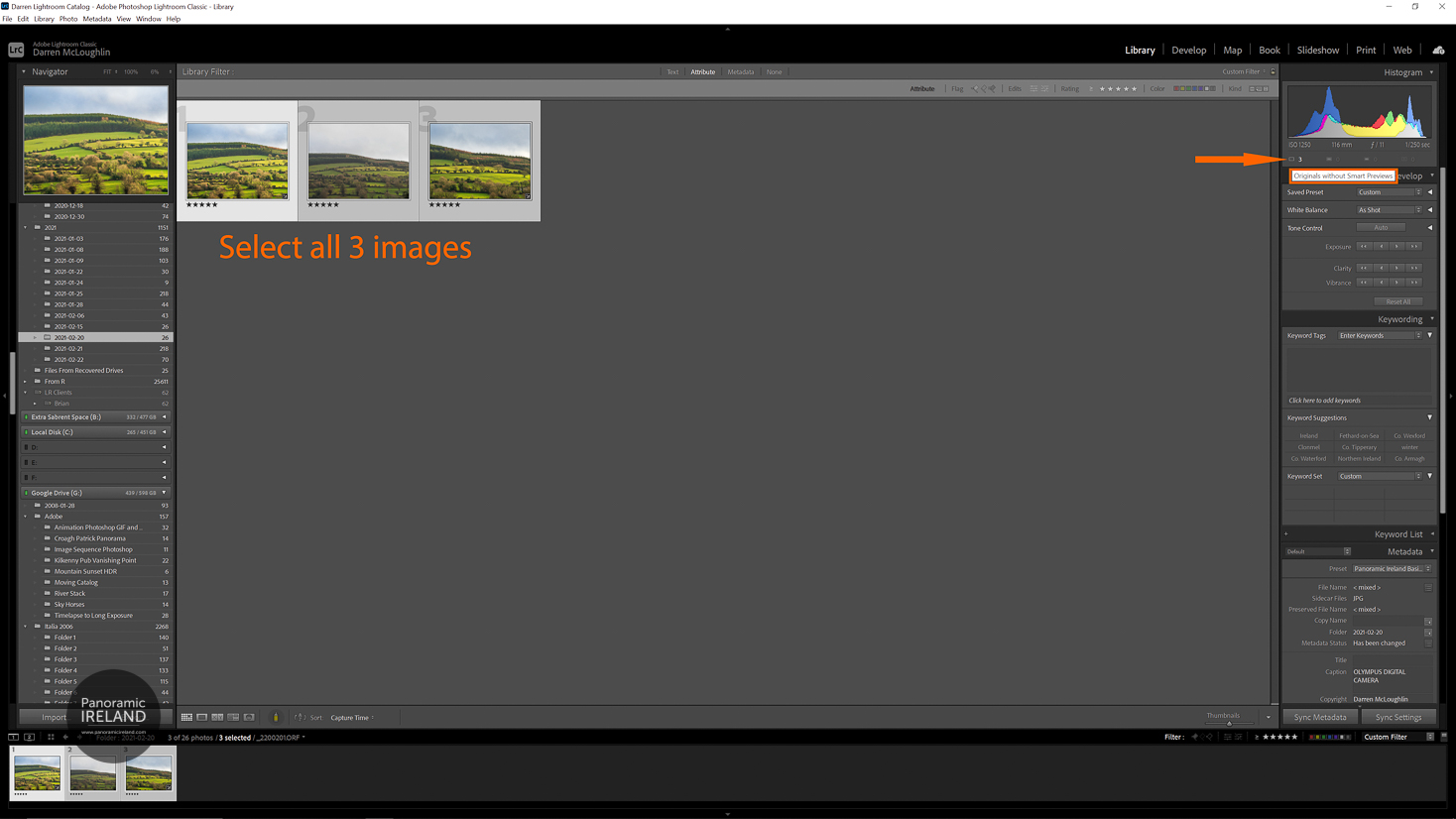 Adobe Lightroom Library Module Create Smart Previews for Multiple Images Adobe Lightroom Library Module Create Smart Previews for Multiple Images