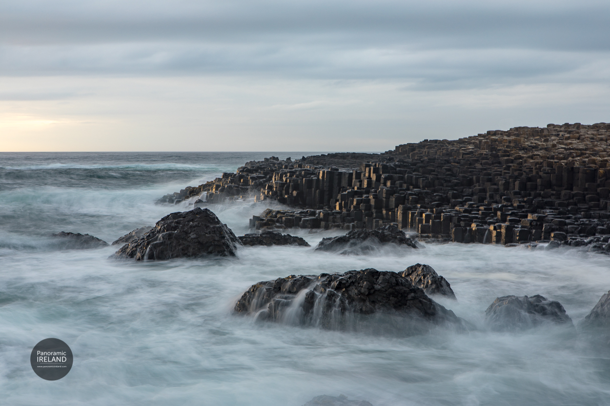Columns and Crashing Waves, Giant's Causeway Northern Ireland Columns and Crashing Waves, Giant's Causeway Northern Ireland