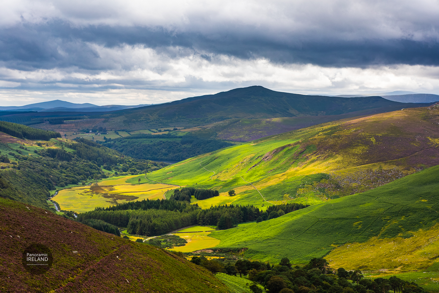 Landscape Image of Green Mountains in Wicklow, Ireland using Polarising Filter Landscape Image of Green Mountains in Wicklow, Ireland using Polarising Filter