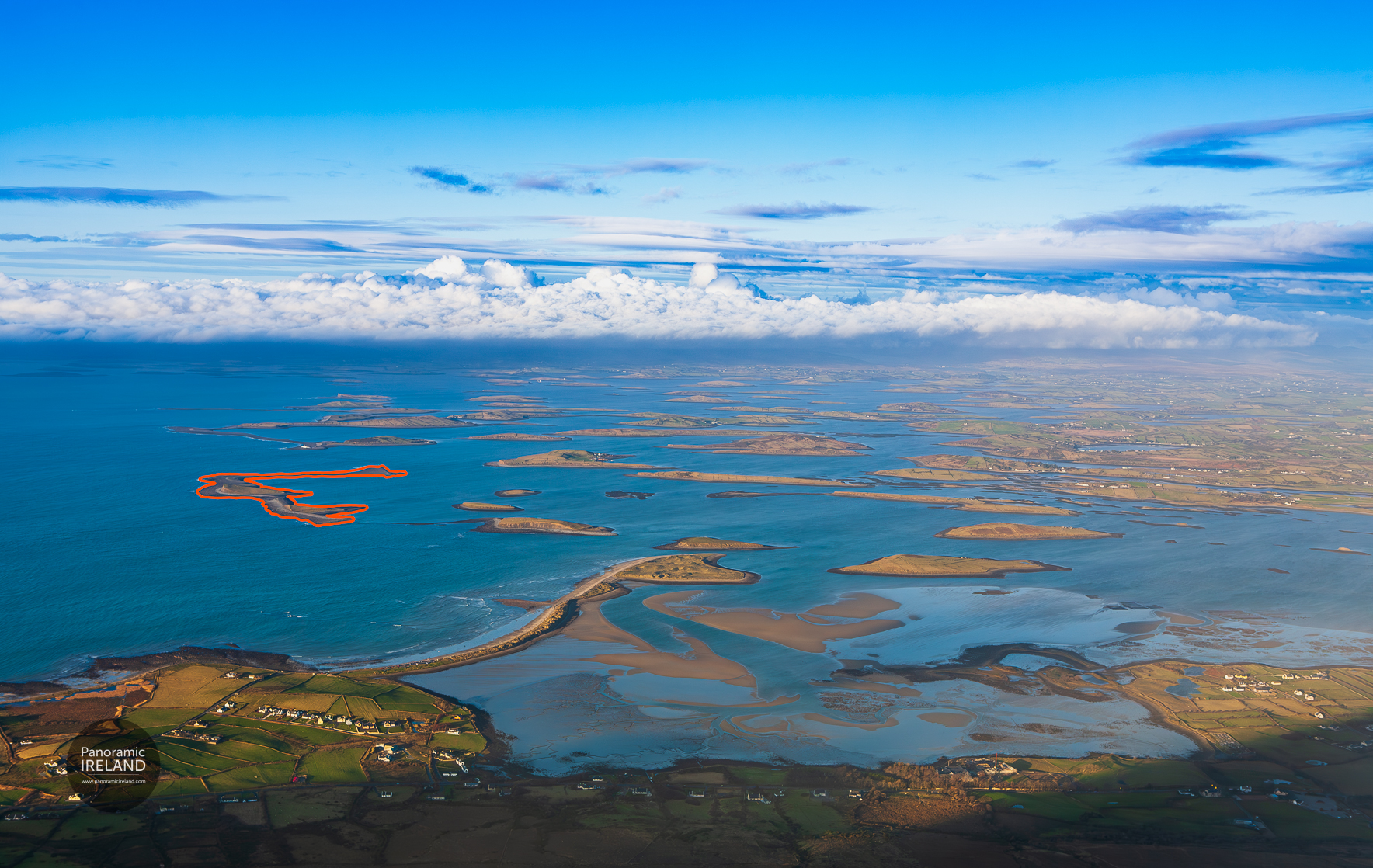 Outline of Dorinish or Beatle Island, once owned by John Lennon Outline of Dorinish or Beatle Island, once owned by John Lennon