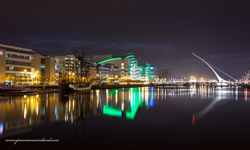 Dublin's River Liffey at Night