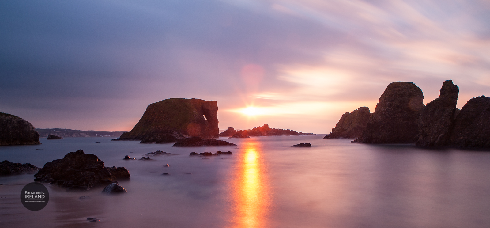 End of Summer Sunset, Elephant Rock, Antrim Coast, Ireland End of Summer Sunset, Elephant Rock, Antrim Coast, Ireland
