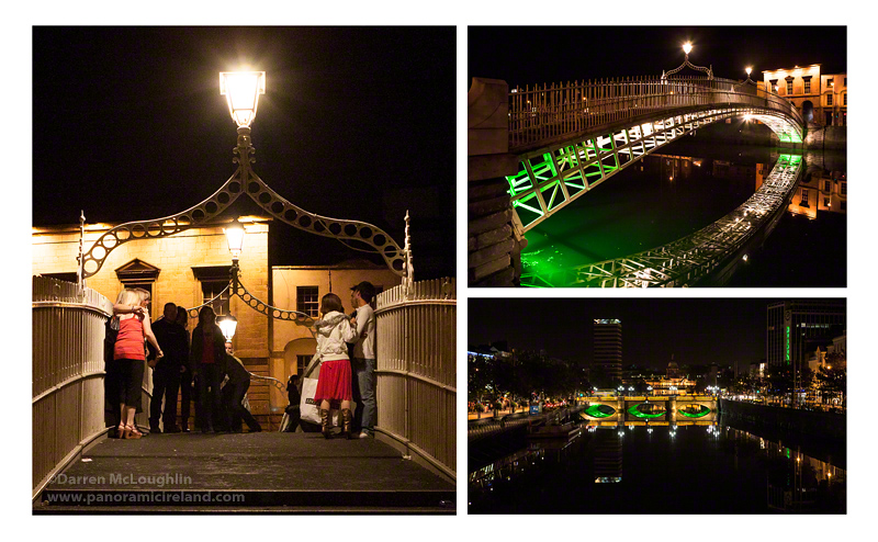 The Liffey and Ha'penny Bridge in Dublin, Ireland