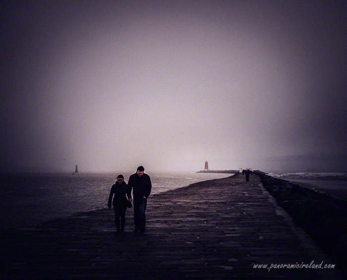 Walking along the Great South Wall, Dublin