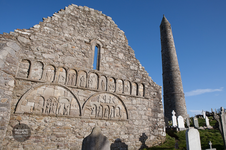 Ardmore cathedral and round tower ruins in County Waterford, Ireland