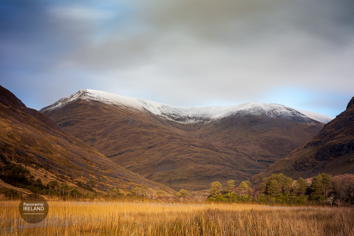 A touch of snow in the mountains of County Mayo, Ireland