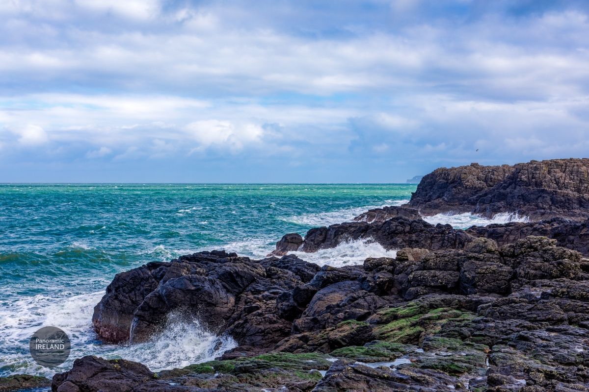 Rocks and Waves, by the Ocean in Spring, County Antrim