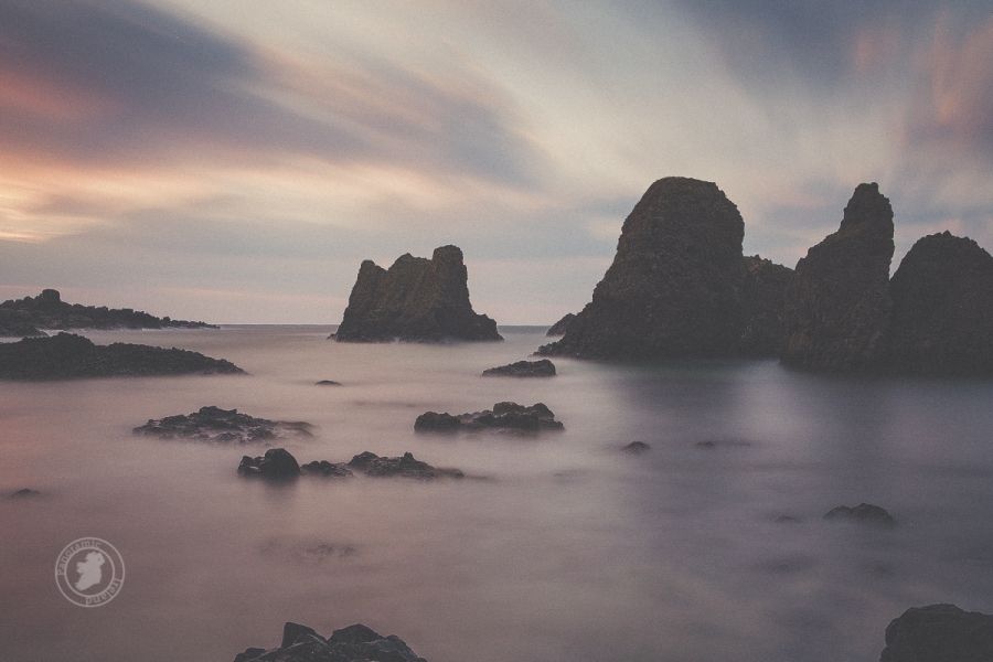 Moody and mysterious, the coast of Ireland at dusk