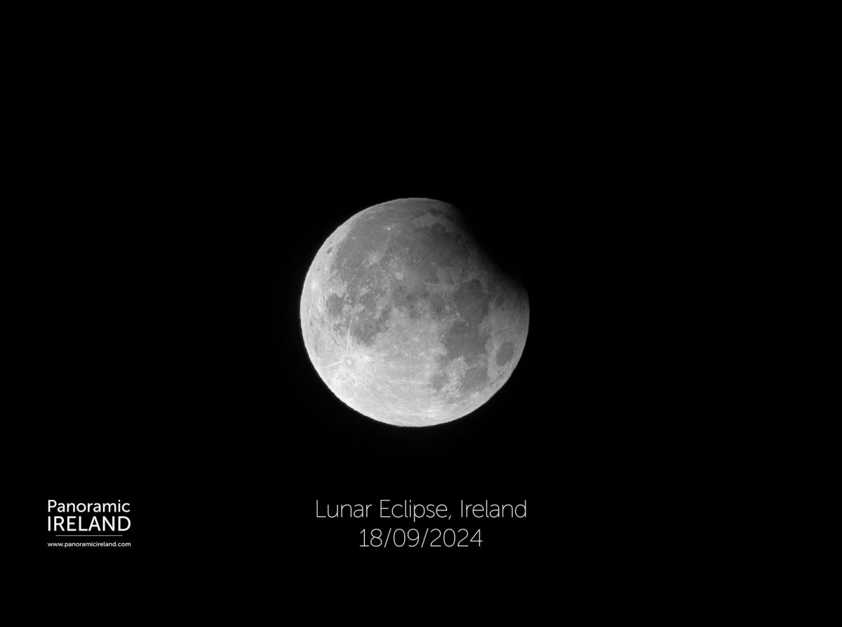 Partial Lunar Eclipse, Full Moon September 18th 2024 03:44 over Ireland