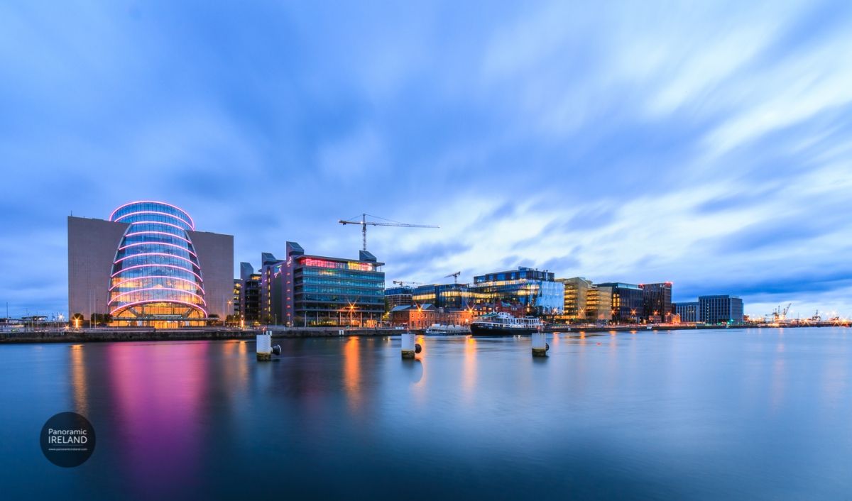 Blue Hour Dublin, the River Liffey and Convention Centre
