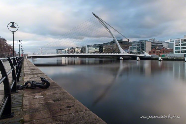 Samuel Beckett Bridge and The River Liffey