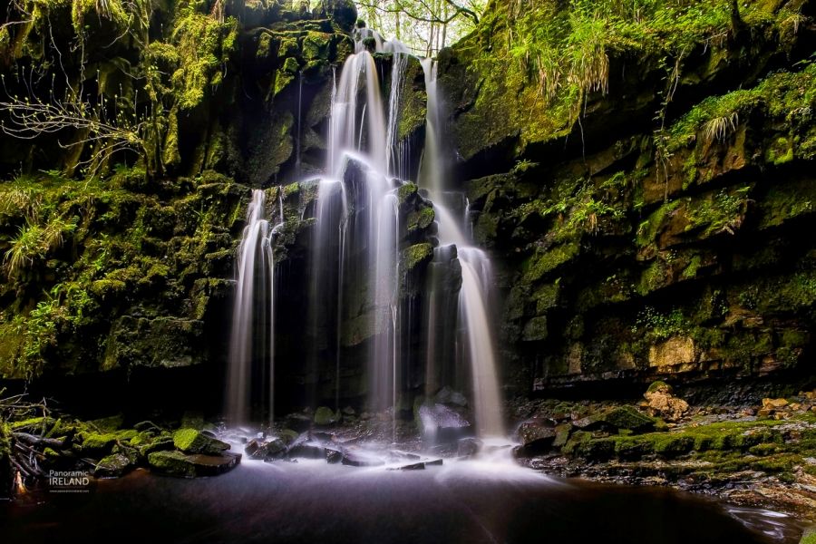 The Waterfall - Veil of White in Green Valley