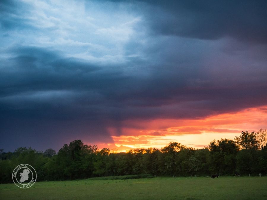 Sunset in Ireland&#039;s Midlands