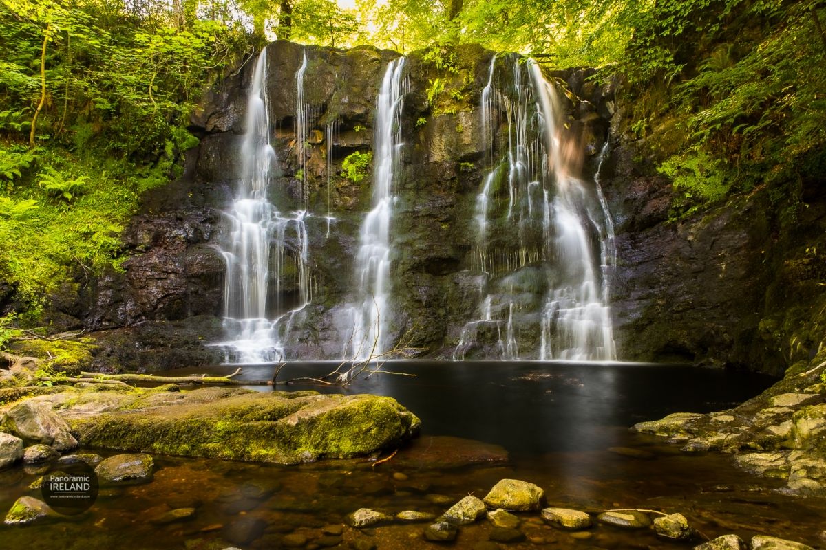 An Irish Waterfall in Summer and Autumn