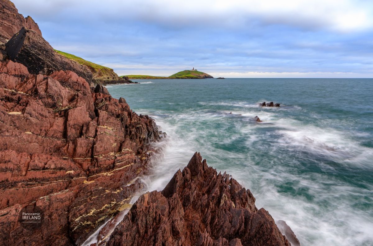 Ballycotton Island Lighthouse Seascape, Cork - Warm but Cloudy November in Ireland, 2024