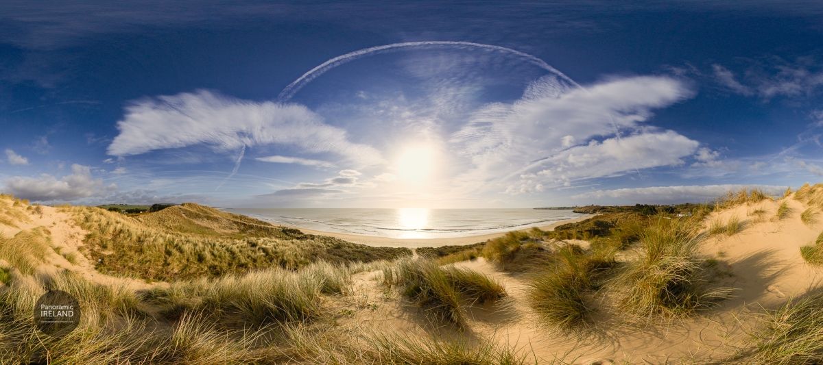 A Blue Sky Over Sand Dunes in Ireland, Find Me On Bluesky Social Media