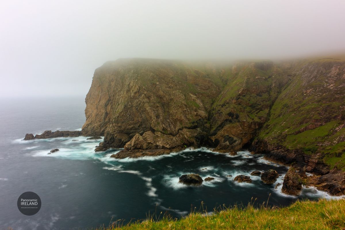Summer Heatwave in Ireland, Crashing Waves on Atlantic Cliffs