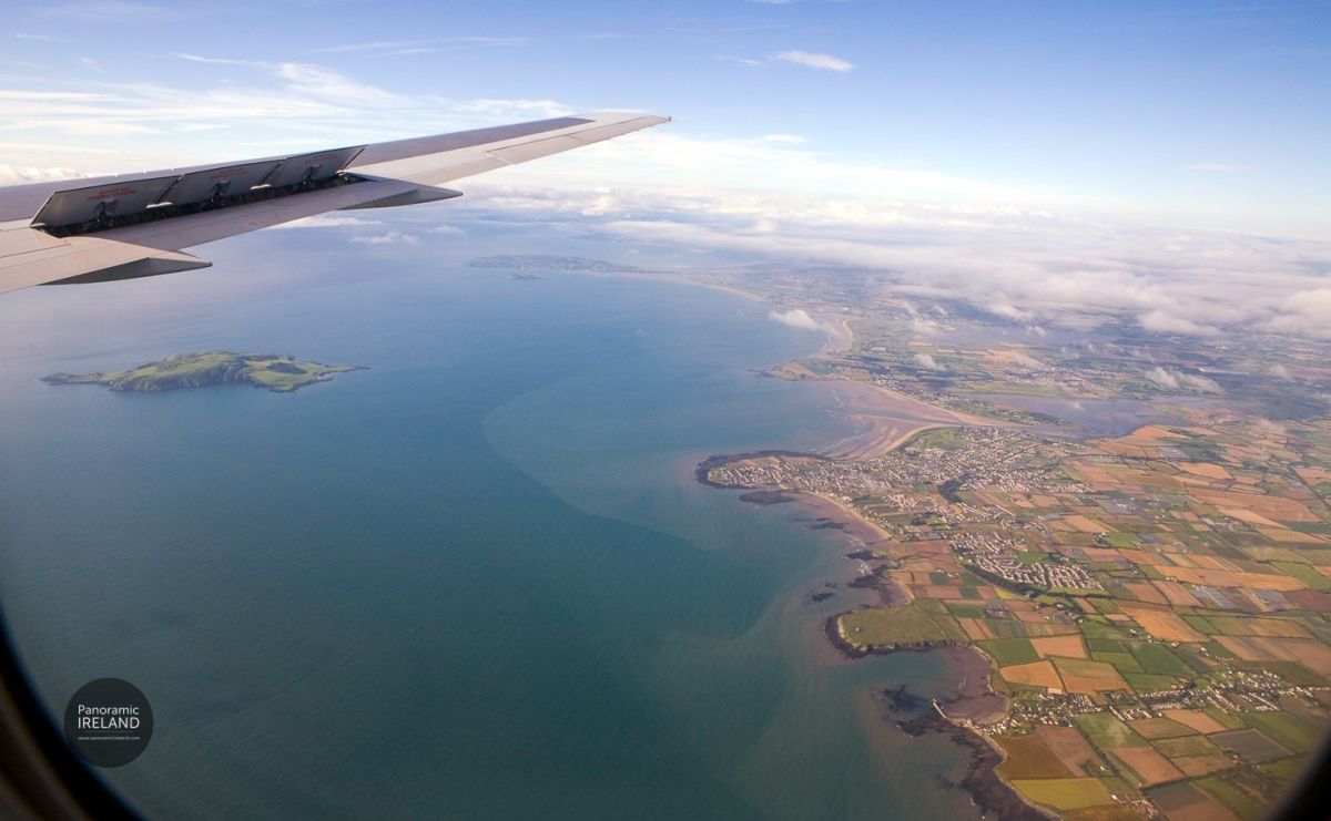 Landing in Dublin, View Over the Coast and Irish Sea