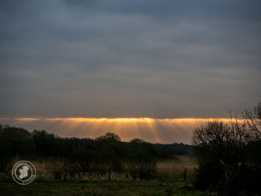 Early Morning Daybreak with Sunrays in Ireland